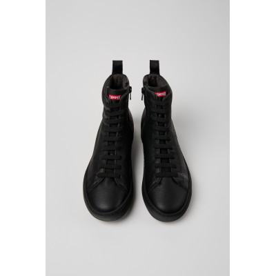 Botines Camper Peu Touring Mujer Negro K400817 vista cenital y cordones elásticos