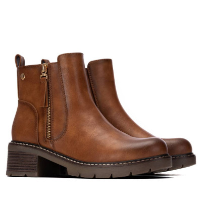 Botines Xti Basic Mujer Camel Cremallera 130710 | Lázaro
