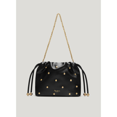 Bolso Hobo Efecto Piel con Tachuelas Pepe Jeans