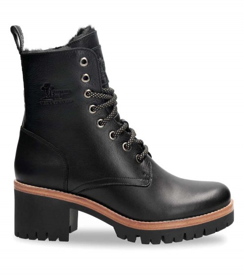 Panama Jack Mujer Padma Botas Piel Negro Forro Pelo