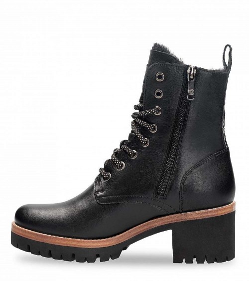 Panama Jack Mujer Padma Botas Piel Negro Forro Pelo