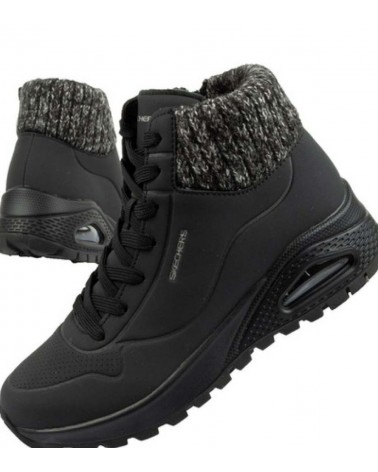 Skechers Botin Mujer Deportivo Cordon Nobuck Negro