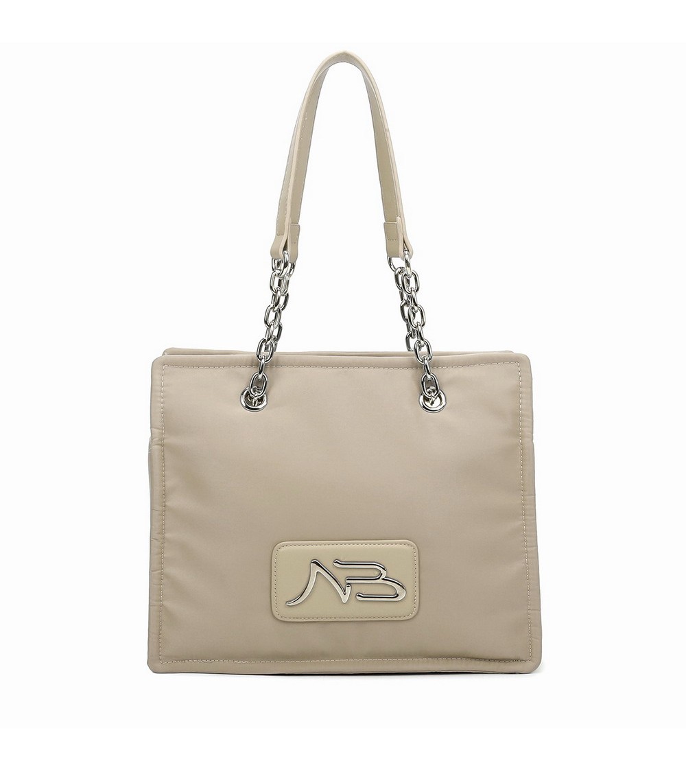 Bolso Binnari Nora Stone 117361 en color taupe, ideal para un look casual y elegante.