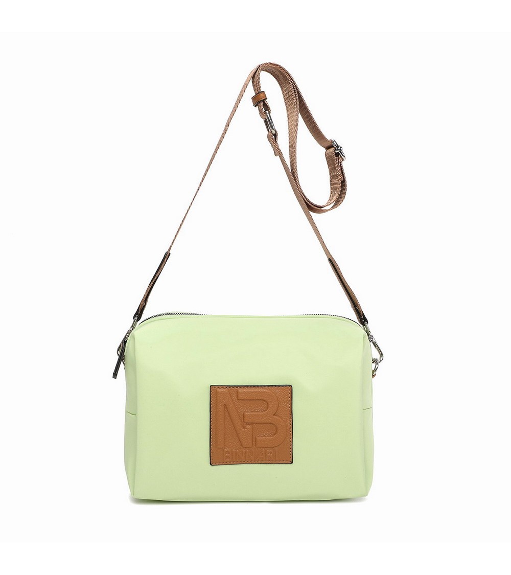 Bolso bandolera Mina 117364 en color lima-camel, ideal para un look casual y elegante.