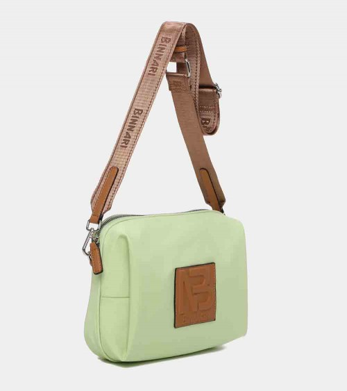 Bolso bandolera Mina 117364 en color lima-camel, ideal para un look casual y elegante.