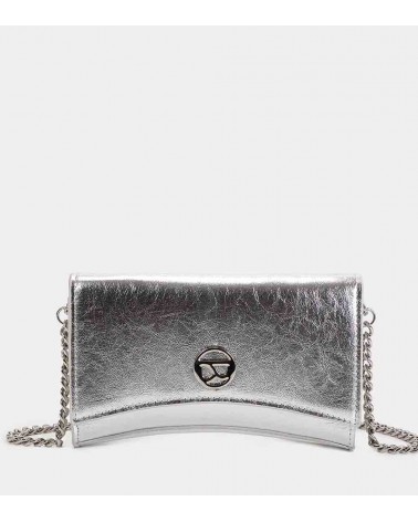 Binnari Lisa Metal Plata Bolso Bandolera Mujer