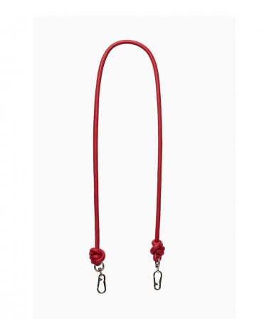 Cadena Nudo Rojo Olivia Mareque de 80 cm con mosquetones personalizados.