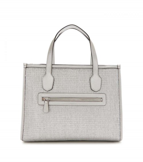 Bolso de mano GUESS Silvana para mujeres en color plata - Lázaro Zapaterías