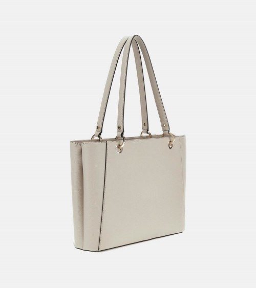 Bolso shopper GUESS Noelle para mujeres en color crema - Lázaro Zapaterías