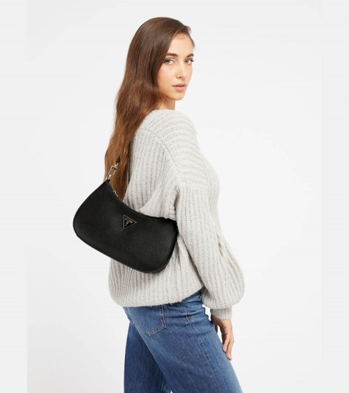 Bolso de hombro GUESS Noelle para mujeres en color negro - Lázaro Zapaterías