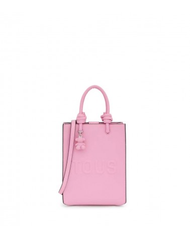 Mini bolso TOUS La Rue New para mujeres en color rosa - Lázaro Detalle de oso colgante del mini bolso TOUS La Rue New en rosa