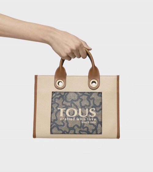 Tous Bolso Shopping Mediano Amaya Kaos Icon Marrón Beige