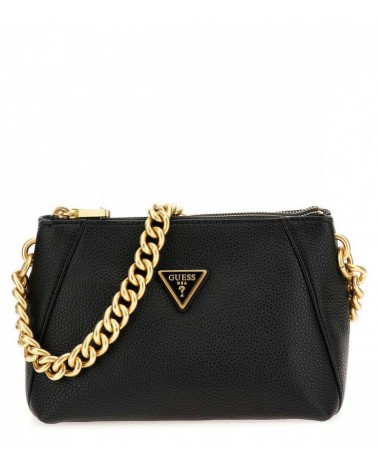 Vista Frontal del Bolso Bandolera Guess Laryn en Color negro