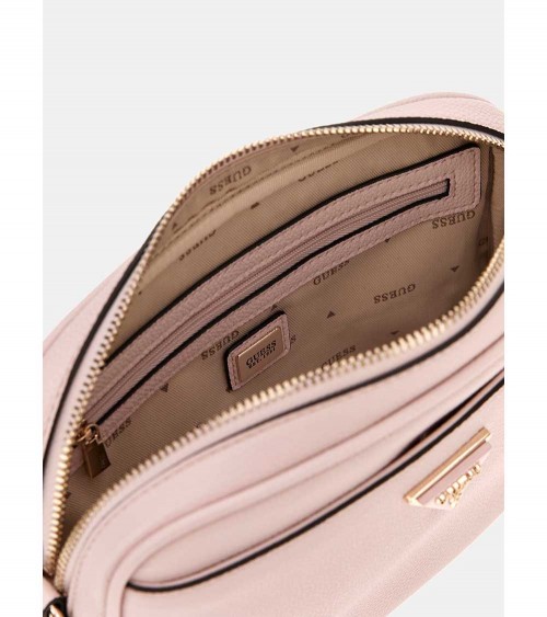 Bolso crossbody Meridian para mujer en imitación de cuero, diseño completo con herrajes dorados