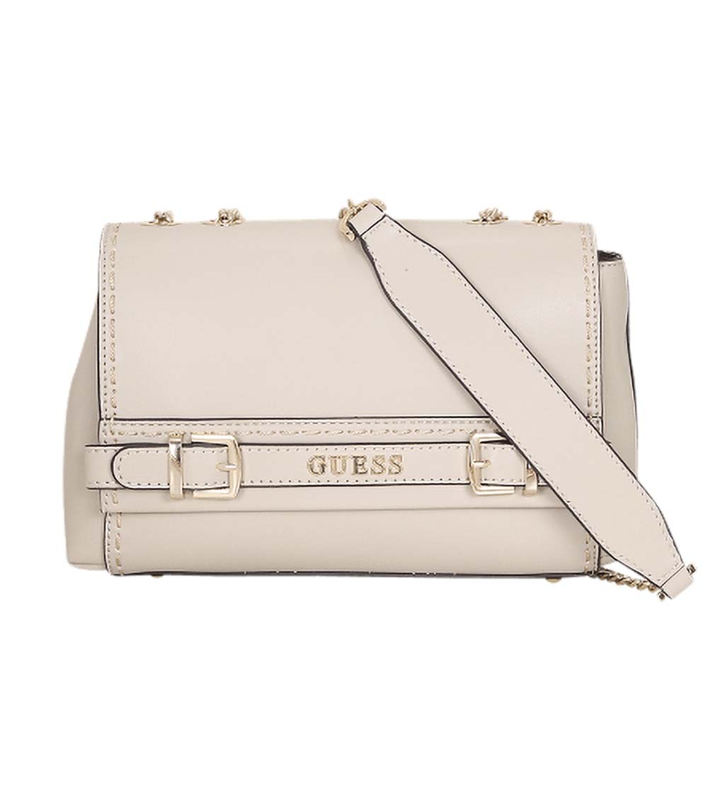 Imagen del bolso completo: "Bolso de Mano Guess Sestri en colores Tan, mostrando su diseño elegante y funcional."