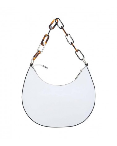 Diseño sofisticado del bolso Valentino Bercy Bianco, ideal para looks formales.