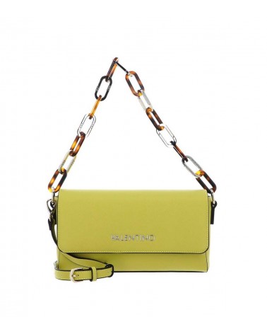 Bolso bandolera Valentino Bercy Flap Bag en color Lime, ideal para Primavera-Verano SS24.