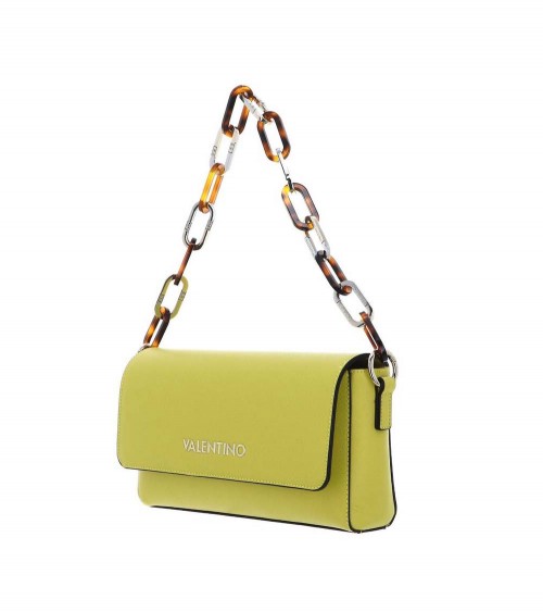 Bolso bandolera Valentino Bercy Flap Bag en color Lime, ideal para Primavera-Verano SS24.