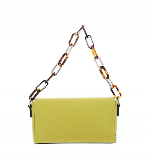 Bolso bandolera Valentino Bercy Flap Bag en color Lime, ideal para Primavera-Verano SS24.