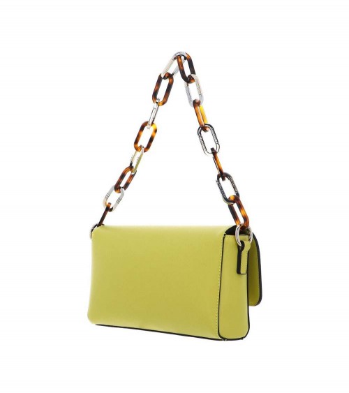 Bolso bandolera Valentino Bercy Flap Bag en color Lime, ideal para Primavera-Verano SS24.