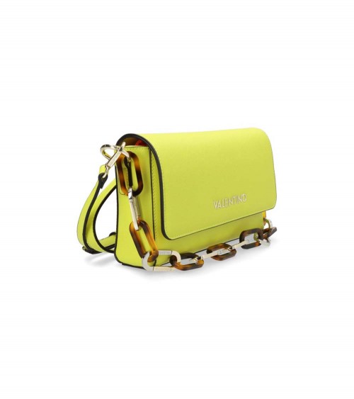 Bolso bandolera Valentino Bercy Flap Bag en color Lime, ideal para Primavera-Verano SS24.