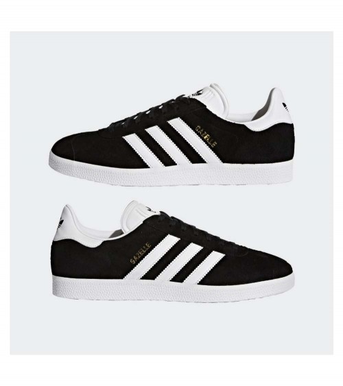 Zapatillas Adidas Gazelle en Core Black, un ícono del estilo urbano.