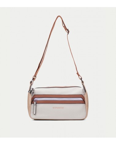 Bolso bandolera Hispanitas BI243546 en tonos grey-sand con correa ajustable.