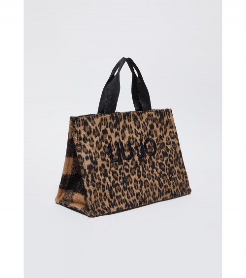 Bolso Tote Liujo para Mujer con Estampado Animal Marrón – Sofisticado y versátil para el día a día.