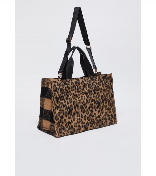 Bolso Tote Liujo para Mujer con Estampado Animal Marrón – Sofisticado y versátil para el día a día.