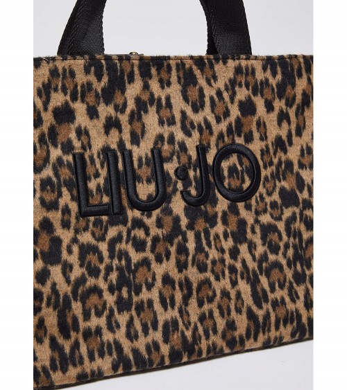 Bolso Tote Liujo para Mujer con Estampado Animal Marrón – Sofisticado y versátil para el día a día.