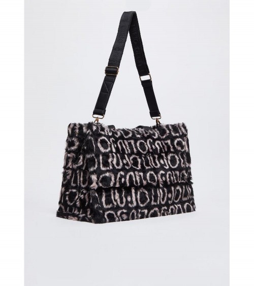 Bolso Tote Liujo para Mujer con Logotipo Integral en Negro – Diseño moderno y elegante, ideal para el día a día.