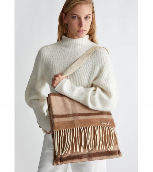 Bolso Tote Liujo para Mujer en beige claro con Mezcla de Lana – Estilo elegante y sofisticado para el día a día.