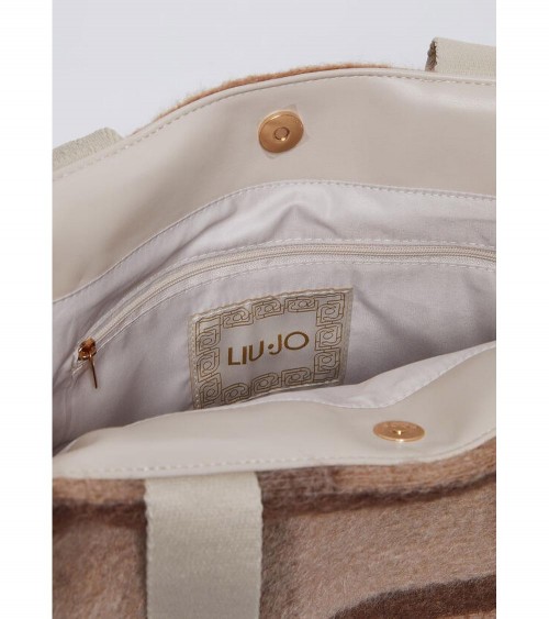 Bolso Tote Liujo para Mujer en beige claro con Mezcla de Lana – Estilo elegante y sofisticado para el día a día.