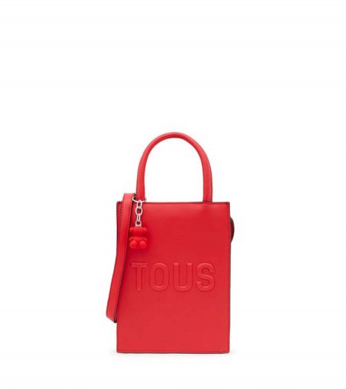 Mini Bolso Pop TOUS Brenda en Rojo con Asa Ajustable y Detalle de Oso Colgante – Elegancia y versatilidad en un diseño compacto.