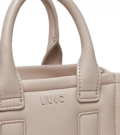 Liujo Minibolso Tote Mujer Acolchado Color True Champagne Correa Ajustable