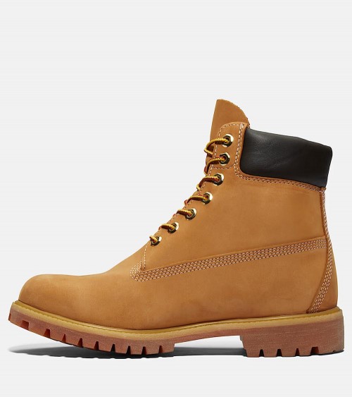 Vista Frontal de las Botas Timberland 6 Inch Premium con Cierre de Cordones – Protección y confort en cada paso.