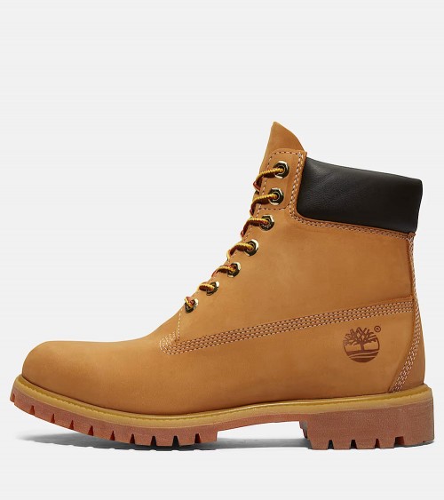 Vista Frontal de las Botas Timberland 6 Inch Premium con Cierre de Cordones – Protección y confort en cada paso.