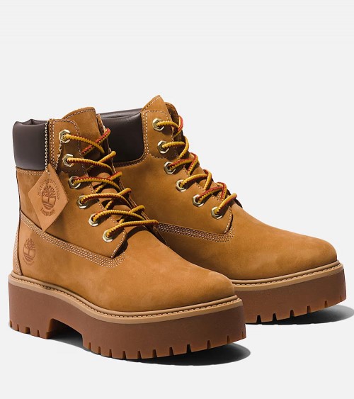 Botas Impermeables Timberland Stone Street 6 Inch en Amarillo para Mujer – Comodidad y estilo sostenible en cualquier clima.