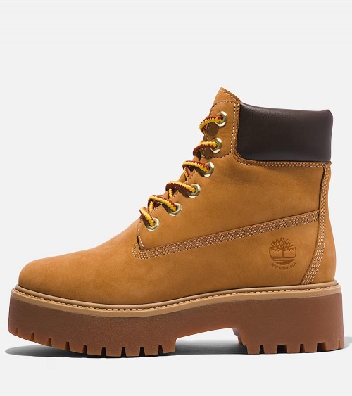 Botas Impermeables Timberland Stone Street 6 Inch en Amarillo para Mujer – Comodidad y estilo sostenible en cualquier clima.