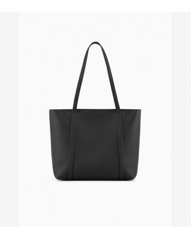 Parte trasera del bolso shopper de Armani Exchange, destacando su acabado de alta calidad.