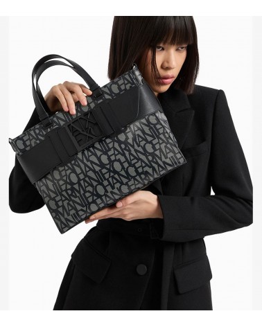 Armani Exchange Bolso shopper negro, complemento perfecto para un look casual