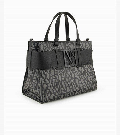 Armani Exchange Bolso shopper negro, complemento perfecto para un look casual