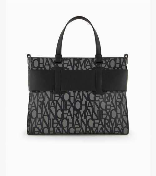 Armani Exchange Bolso shopper negro, complemento perfecto para un look casual