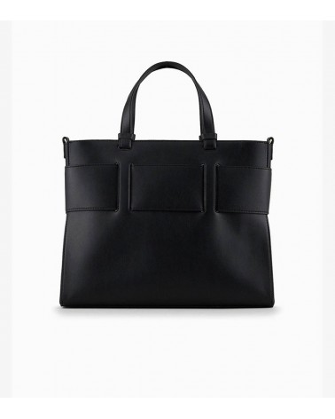 Bolso tote negro de Armani Exchange, estilo y funcionalidad. Vista parte trasera