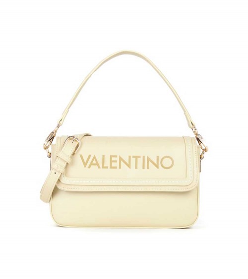 Bolso de hombro Valentino en color pistacho con detalles metálicos dorados.