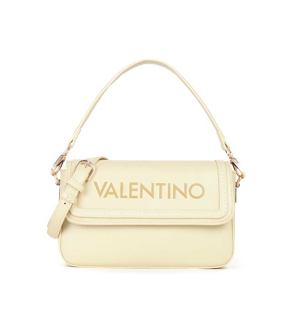 Bolso de hombro Valentino en color pistacho con detalles metálicos dorados.