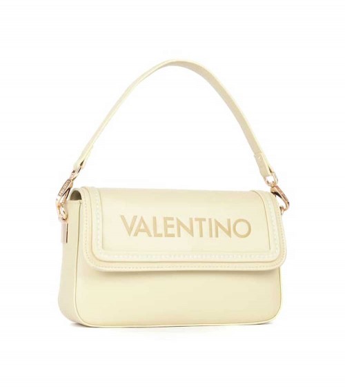 Bolso de hombro Valentino en color pistacho con detalles metálicos dorados.