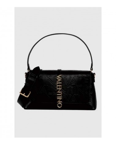 Bolso flap Valentino by Valentino en color negro con cierre magnético.