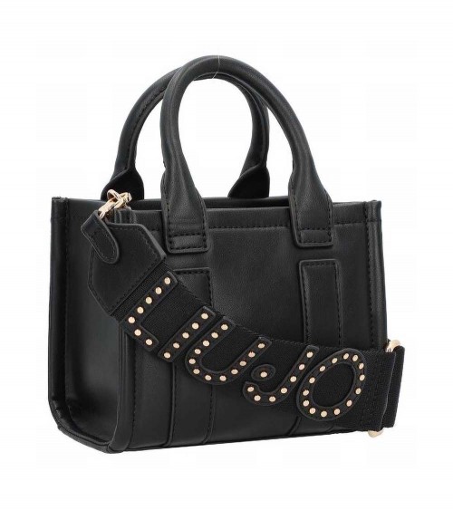 Mini bolso Liu Jo Ridhi en color negro, con correa ajustable y detalles dorados.