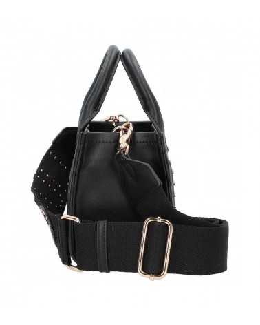 Diseño compacto y elegante del mini bolso Liu Jo en color negro con detalles dorados.